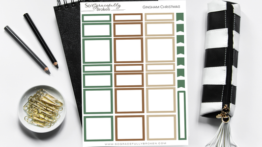 Gingham Christmas Boxes